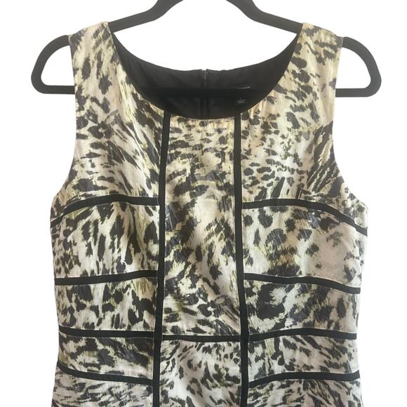 Ann Taylor Size 8 Dress Sheath Sleeveless Leopard - Picture 2 of 8